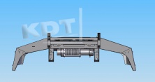 Бампер передний силовой с кенгурином алюминиевый KDT Toyota Land Cruiser 80    01013L