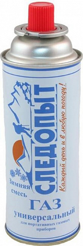 Баллон газовый цанговый СЛЕДОПЫТ 220 гр зимний  PF-FG-220W