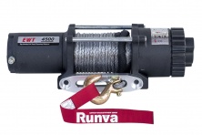 Лебёдка электрическая 12V Runva 4500Albs, синтетический трос   EWT4500ASR