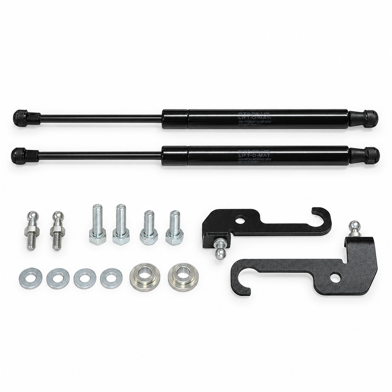 Фото для каталога: Амортизаторы капота, 2 шт. Rival Mitsubishi Pajero Sport 2008-2016/ L200 2006-2015 A.ST.4008.1