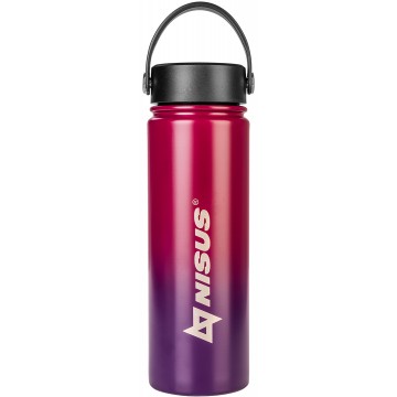 Термобутылка NISUS 530ML три крышки (фиолетовый/красный)  N.TB-022-RB