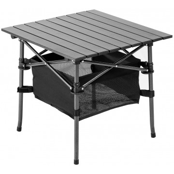 Стол складной Premier 55x55x50см., реечная столешница алюминий, с отделением под посуду  PR-MC-605