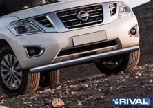 Защита переднего бампера d76 RIVAL Nissan Patrol 2014-  R.4114.001