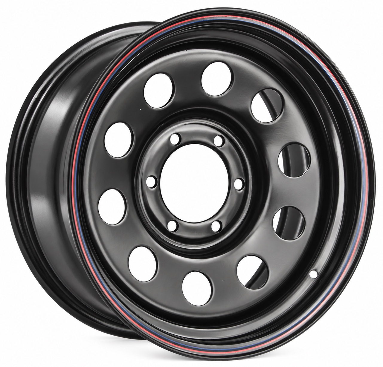 Фото колёсного диска: Диск усиленный Nissan Navara D40 2.5TD стальной черный 6x114,3 8xR16 d66 ET-0