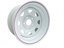 Диск штампованный белый 5x114.3 15х8 D84 ET-19   1580-54384WH-19