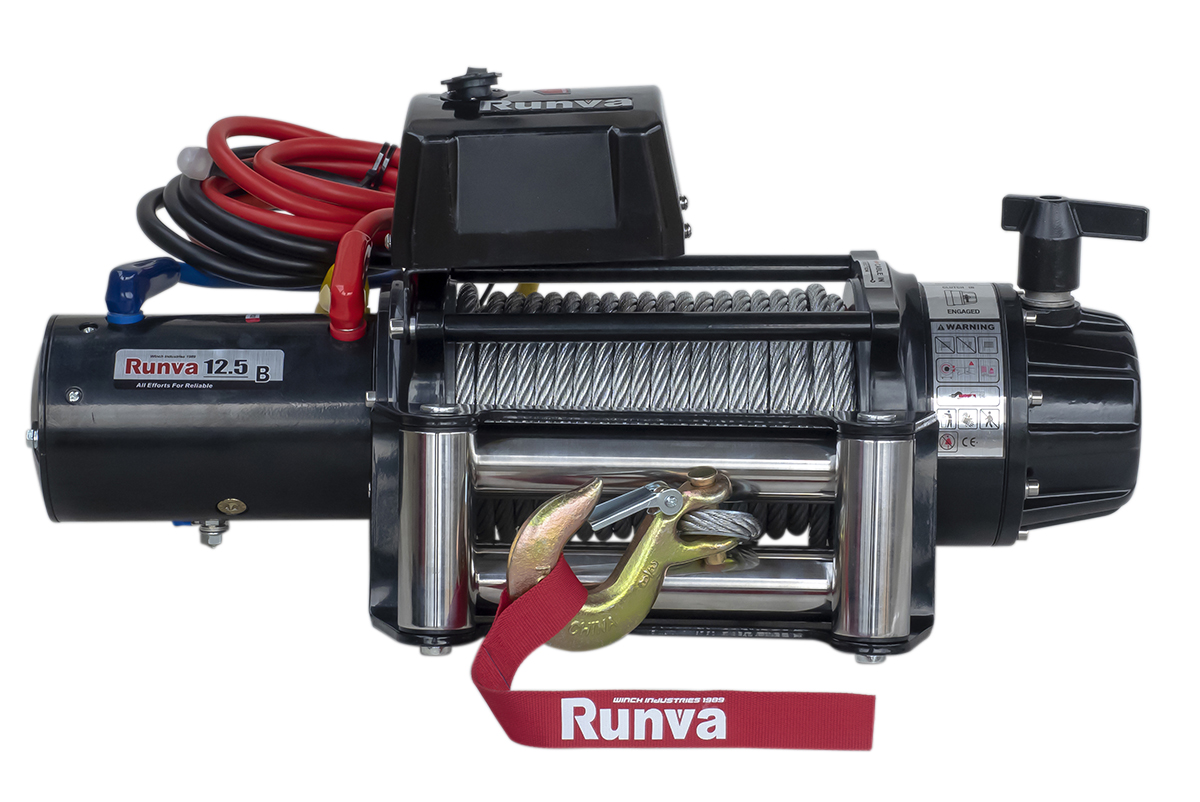 Лебёдка электрическая 24V Runva 12500 lbs 5670 кг (влагозащищенная) EWB12500S24V