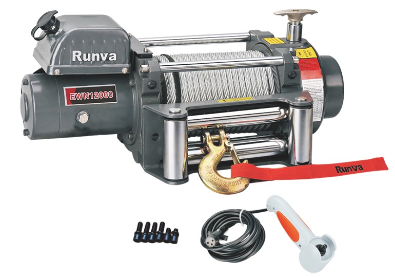 Лебёдка электрическая (индустр.) 24V Runva 12000 lbs 5443 кг EWN12000U24V