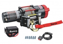 Лебёдка электрическая 12V Runva 3500Albs, 1588кг, синтетический трос  EWT3500ASR