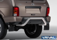 Защита заднего бампера d57 скоба RIVAL Lada 4х4 Urban 3d 2014- R.6004.004