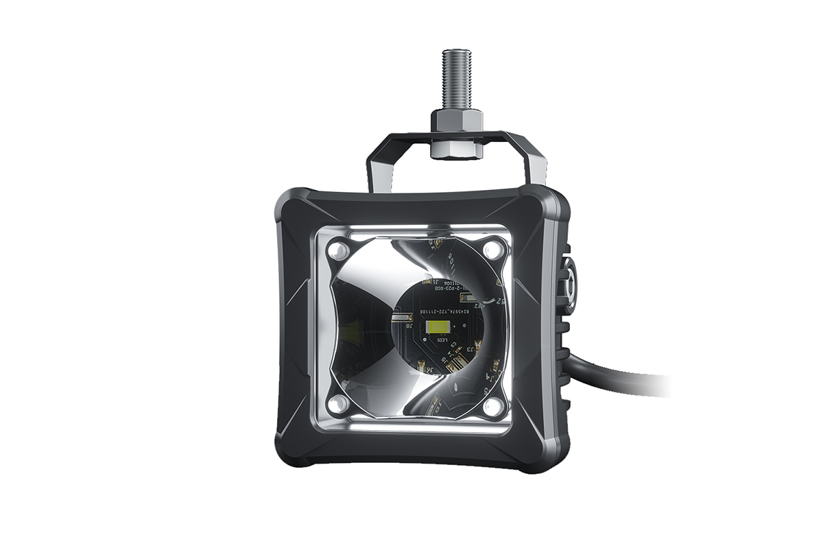 Светодиодные фары дальнего света AURORA 76x76 мм 30W с RGB подсветкой (комплект 2 шт) ALO-D3T-2-P23Q