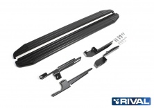 Порог-площадка "Premium-Black" A160ALB + комплект крепежа RIVAL Chevrolet Niva   A160ALB.1001.2