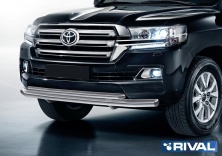 Защита переднего бампера d76+d57 RIVAL Toyota Land Cruiser 200 2015-  R.5717.001