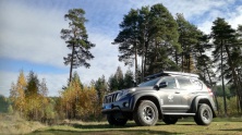Багажник экспедиционный аэродинамический алюминиевый KDT Toyota Land Cruiser Prado 150   10074L