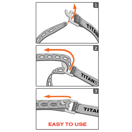 Ремень крепёжный TitanStraps Super Straps зелёный L = 23 см (Dmax = 6,55 см, Dmin = 1,47 см) TS-0909-FG