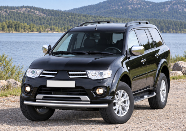 Фото изделия: Защита переднего бампера d76+d42 Rival Mitsubishi Pajero Sport 2008-2013-2016 R.4007.002
