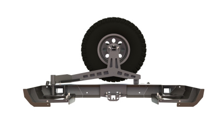 Бампер задний Toyota Land Cruiser Prado 150 2017-2024 калитка центр, под ПТФ STC-TLCP150/17-BRR-C1-L3