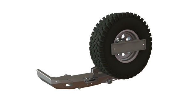 Бампер задний Toyota Land Cruiser Prado 150  2009-2017 калитка центр, под ПТФ STC-TLCP150-BRR-C1-L3
