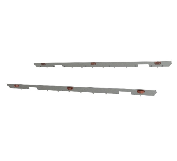 Накладка подсветки порогов Toyota Hilux 2005-2014 цельная ступень STC-THIL/04-S-С1-led