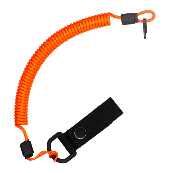 Страховочный тренчик CORD из паракорда с креплением на ремень и карабином (neon orange)  TR.KB.N.OR