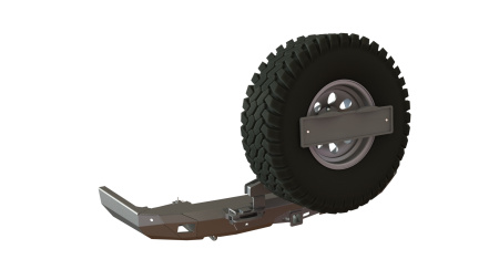 Бампер задний Toyota Land Cruiser Prado 150 2017-2024 калитка центр, под ПТФ STC-TLCP150/17-BRR-C1-L3