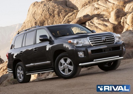Защита переднего бампера d76+d57 RIVAL Toyota Land Cruiser 200 2011-2015  R.5713.004