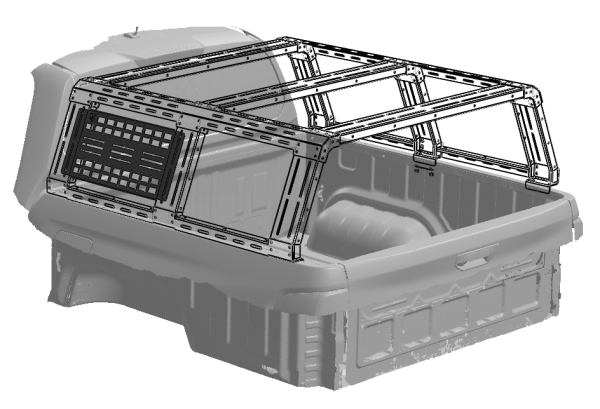 Боковая molle панель большая для грузового каркаса Changan Hunter Plus 2022+ STC-CHP-CFS-MB