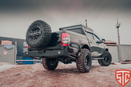 Пороги силовые Mitsubishi L200 2015+ цельная ступень STC-ML200/15-S-C1