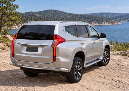 Фото изделия: Защита заднего бампера d76 уголки Rival Mitsubishi Pajero Sport 2016- R.4012.008