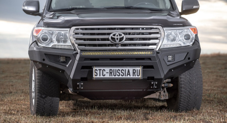 Бампер передний Toyota Land Cruiser 200 2008-2015 под балку и ПТФ STC-TLC200/08-BF-C1-L1L4