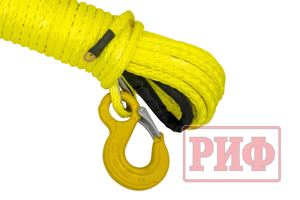 Трос для лебёдки синтетический РИФ 14 мм/22 м (готовый) Rope14mm22m
