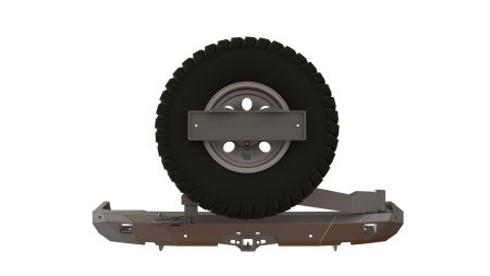 Бампер задний Toyota Land Cruiser Prado 150 2017-2024 калитка центр, под ПТФ STC-TLCP150/17-BRR-C1-L3