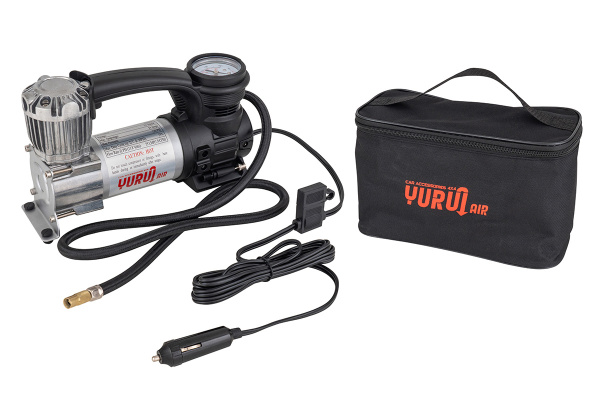 Компрессор автомобильный переносной 12V YURUI 50 л/мин 8,2 атм с аналоговым манометром YF6378