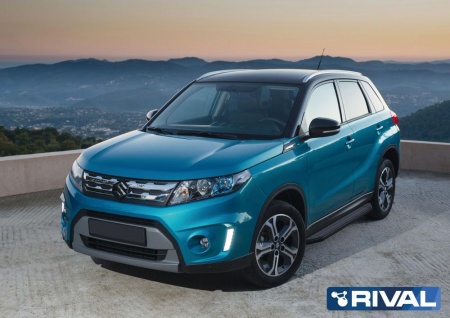 Порог "Premium-Black" RIVAL Great Wall/ Mitsubishi/ Nissan/ Renault Duster/ Ssang Yong/ Suzuki  A173ALB