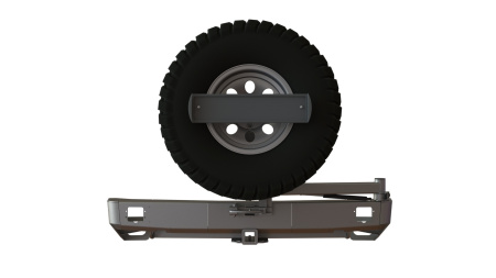 Бампер задний Mitsubishi Pajero Sport 2008-2015 калитка центр, под ПТФ STC-MPS2-BR-C1-L2