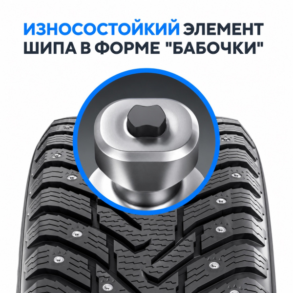 Технологии и конструкция шины: Шина IKON Tyres Character Ice 7 SUV 235/65 R18 110T XL (Nordman 7 SUV) шипованные TS78009