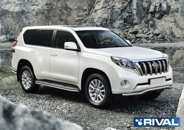 Защита переднего бампера d57 волна RIVAL Toyota Land Cruiser Prado 150 2009-2013-2017  R.5704.015