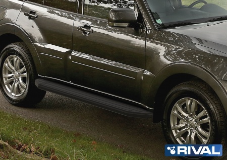 Порог "Premium-Black" RIVAL Great Wall/ Mitsubishi/ Nissan/ Renault Duster/ Ssang Yong/ Suzuki  A173ALB