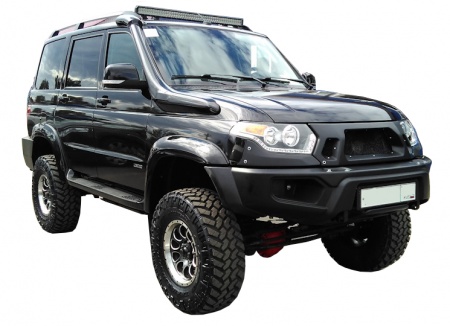 Бампер авс-дизайн передний uaz патриот/пикап/карго 2005- (с оптикой)(белый) ABC.UAZ.FB.02W