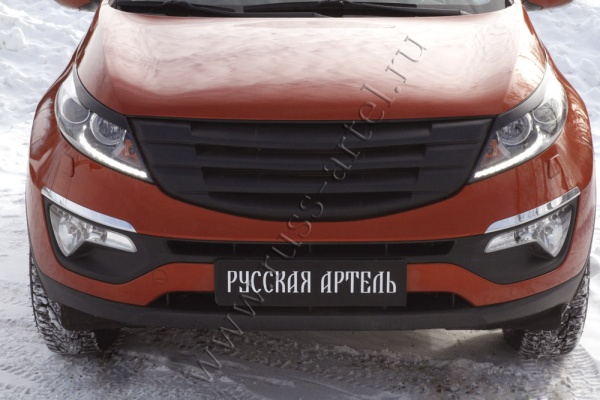 Решетка радиатора Вариант 3 с черной сеткой Русская артель KIA Sportage  RRKS-010750