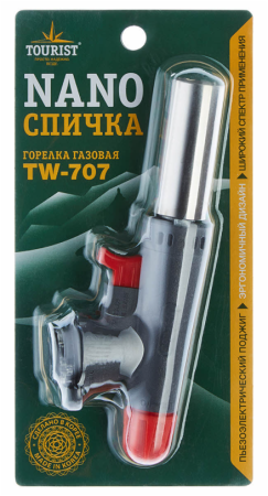 Резак газовый TOURIST NANO, с пьезоподжигом  TW-707