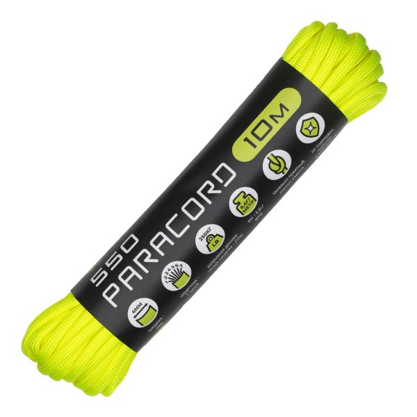 Паракорд 550 CORD nylon 10м (neon yellow)  550.N10.N.Y