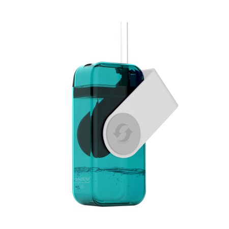 Бутылка JUICY DRINK, 290 мл, бирюза/белый  JB300.01-WHITE