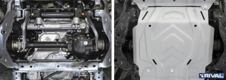 Защита картера RIVAL Fiat Fullback 2016-/ Mitsubishi L200 2015-/ Mitsubishi Pajero Sport 2016-  333.4041.2