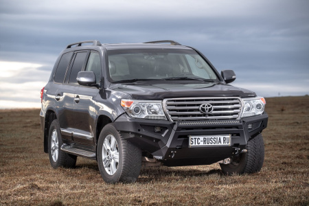 Бампер передний Toyota Land Cruiser 200 2008-2015 под балку и ПТФ STC-TLC200/08-BF-C1-L1L4