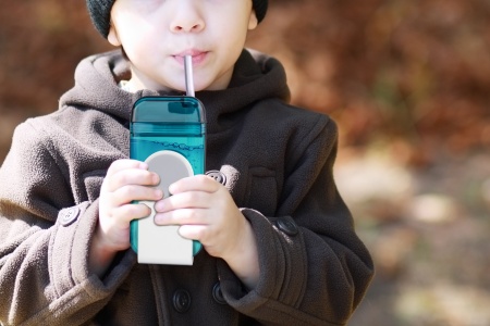 Бутылка JUICY DRINK, 290 мл, бирюза/белый  JB300.01-WHITE