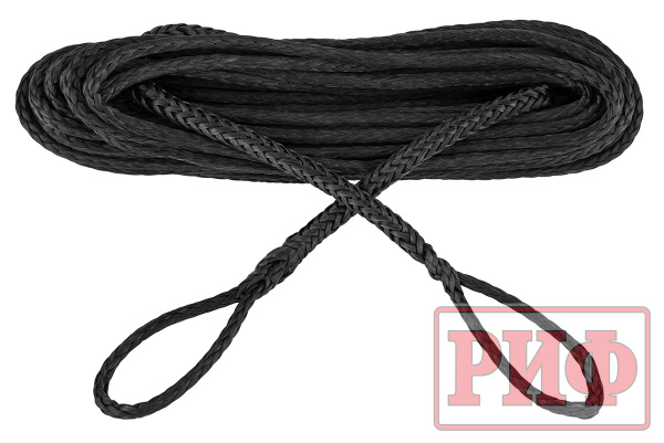 Удлинитель троса лебёдки РИФ 6 мм/15 м черный (синтетический) RopeExt6-15BL