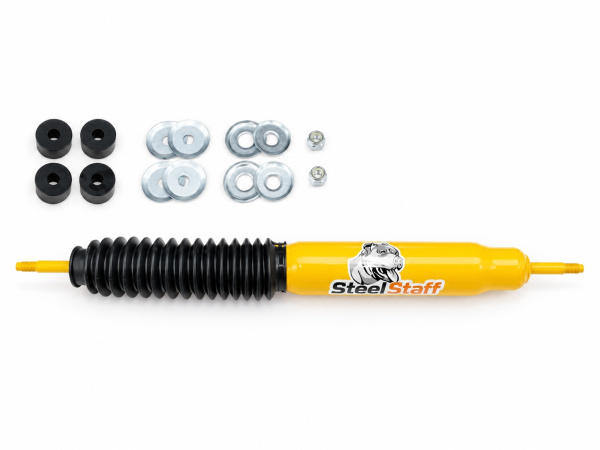 Амортизатор SteelStaff передний Nissan Patrol Y60/Y61,Toyota Land Cruiser 71,76,78,79 2007+ лифт100мм SSF-2324 — предметное фото на белом фоне