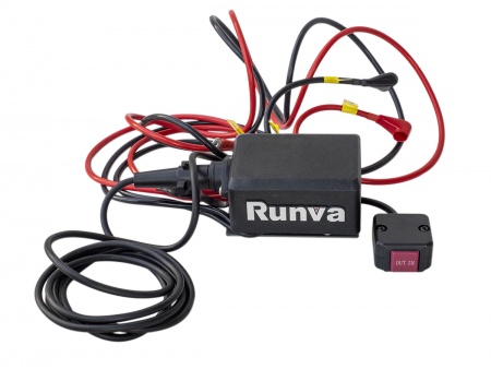 Лебёдка электрическая 12V Runva 4500Albs, синтетический трос   EWT4500ASR