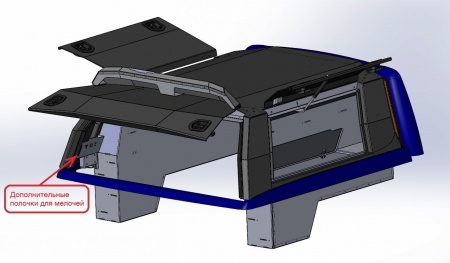 Кунг экспедиционный трёхдверный III поколения KDT Mitsubishi L200 2005-2014  132813