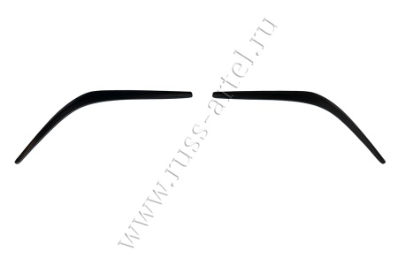 Накладки на передние фары (реснички) Toyota Hilux 2018-2020 (Exclusive Black) RET-082300